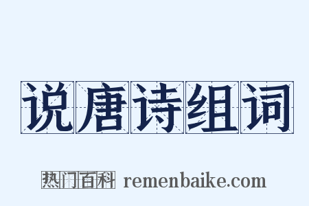 说唐诗组词是什么意思的图片